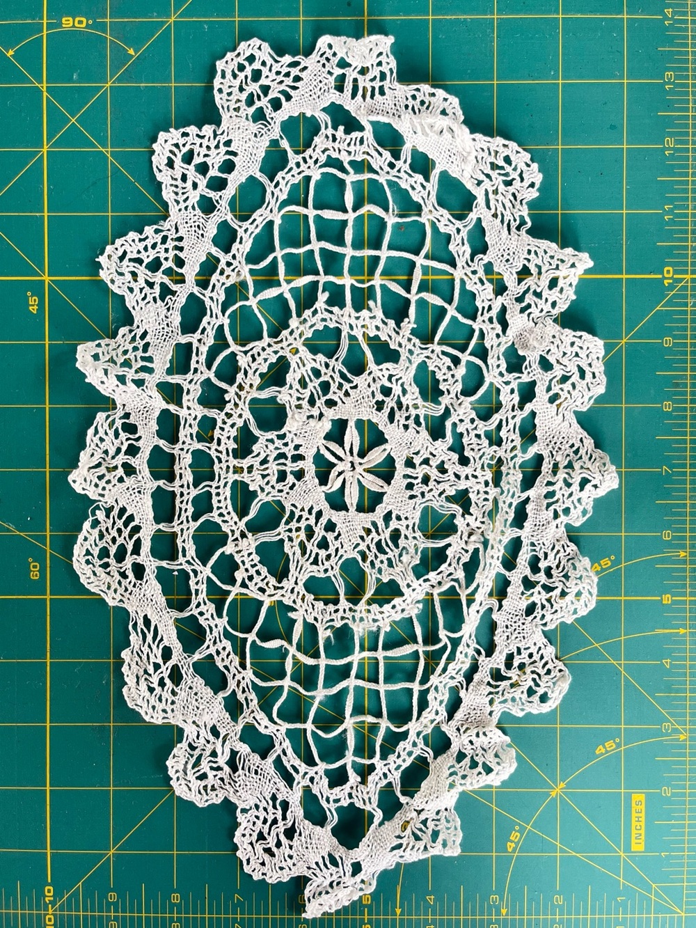 Lot of 7 Handcrafted White Crocheted Doilies